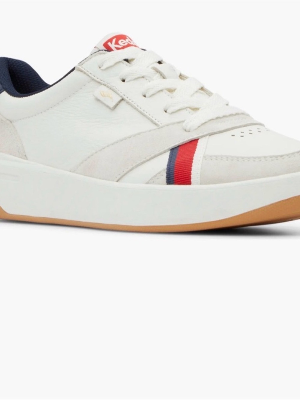 Keds x Recreational Habits Court Sneakers - White Leather - Size 9